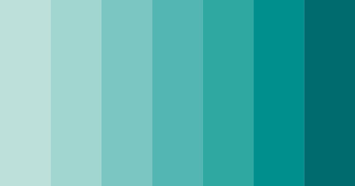 Download teal serenity color palette PNG image (landscape)