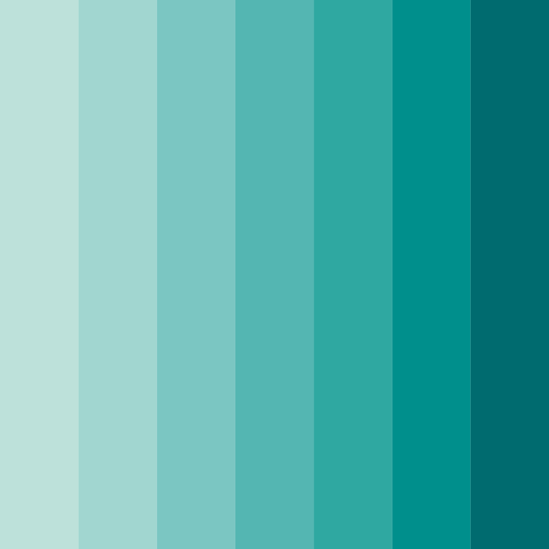Download teal serenity color palette PNG image (square)