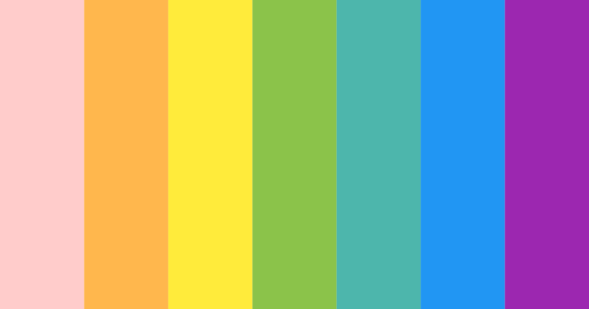 Download rainbow colors color palette PNG image (landscape)