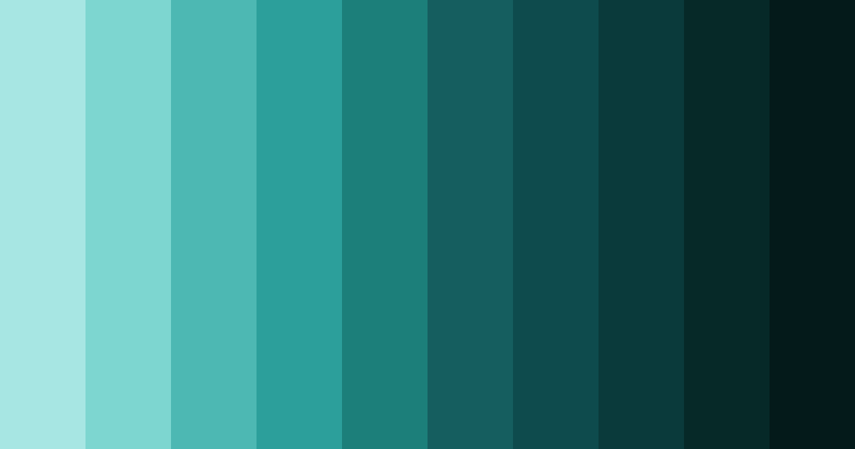 Download teal green color palette PNG image (landscape)