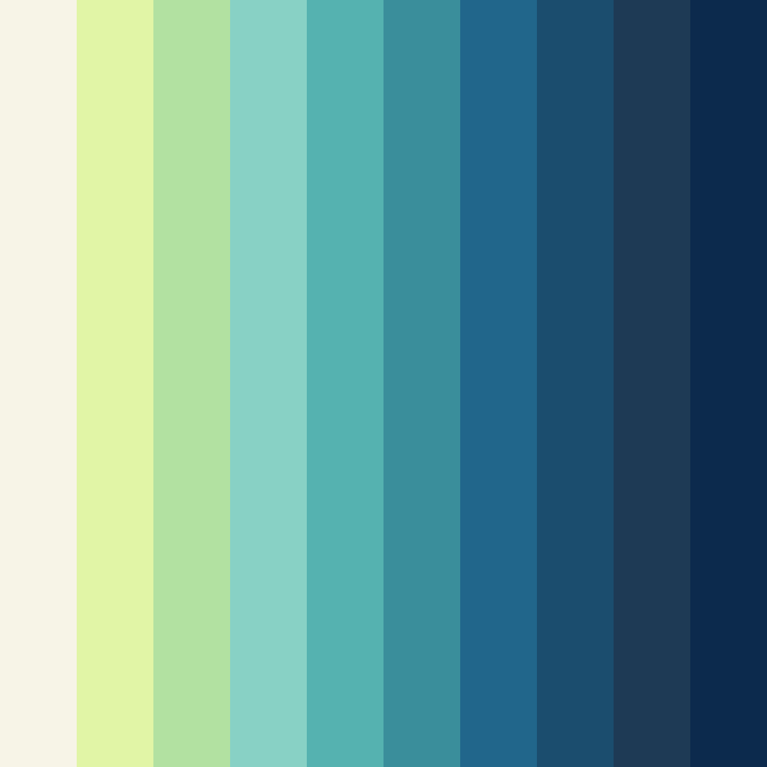 Download tranquil waterscape color palette PNG image (square)
