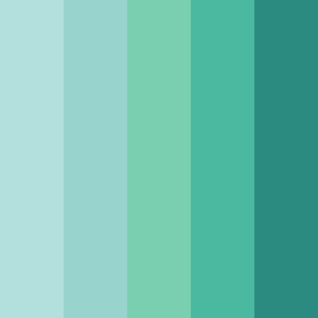Download tropical serenity color palette PNG image (square)