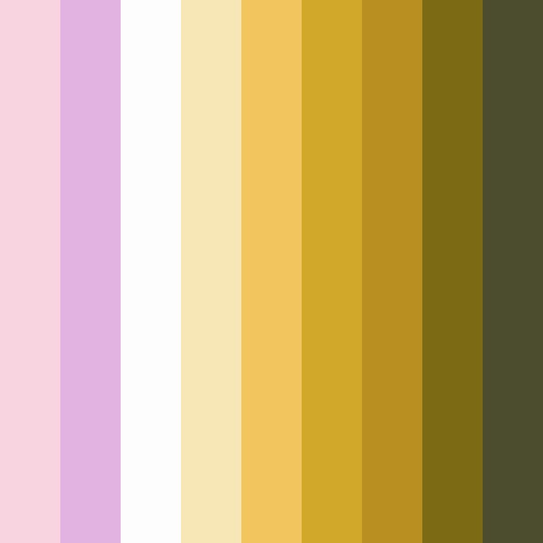 Download whimsical blossom color palette PNG image (square)