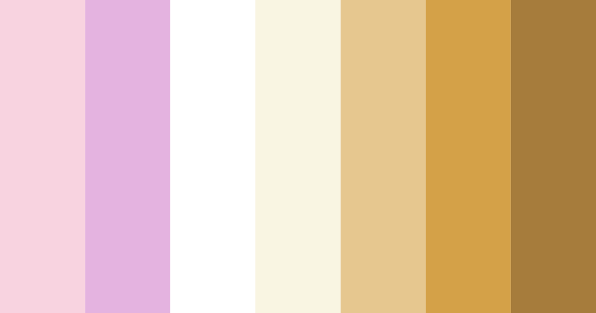 Download light pink and gold dream color palette PNG image (landscape)