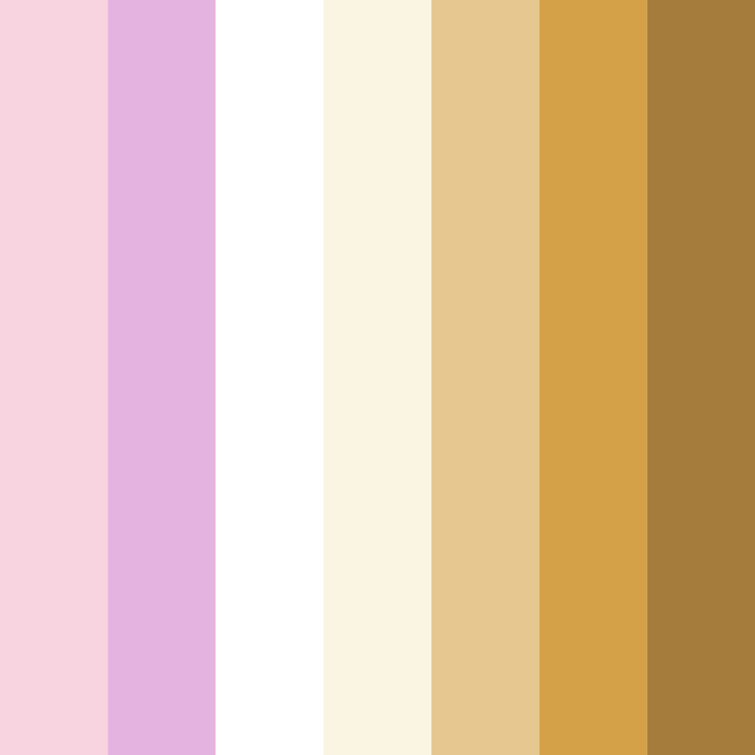 Download light pink and gold dream color palette PNG image (square)