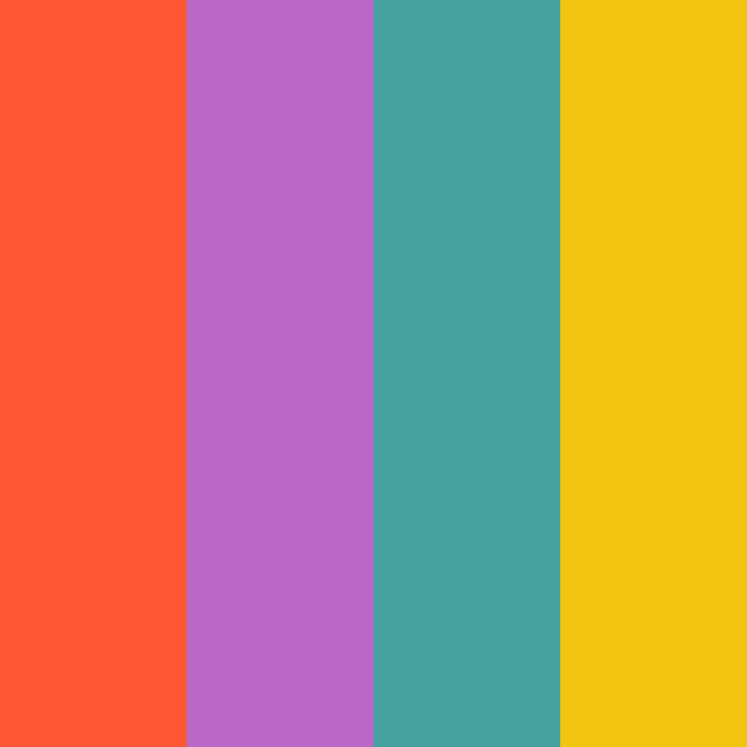 Download tropical sunset mix color palette PNG image (square)