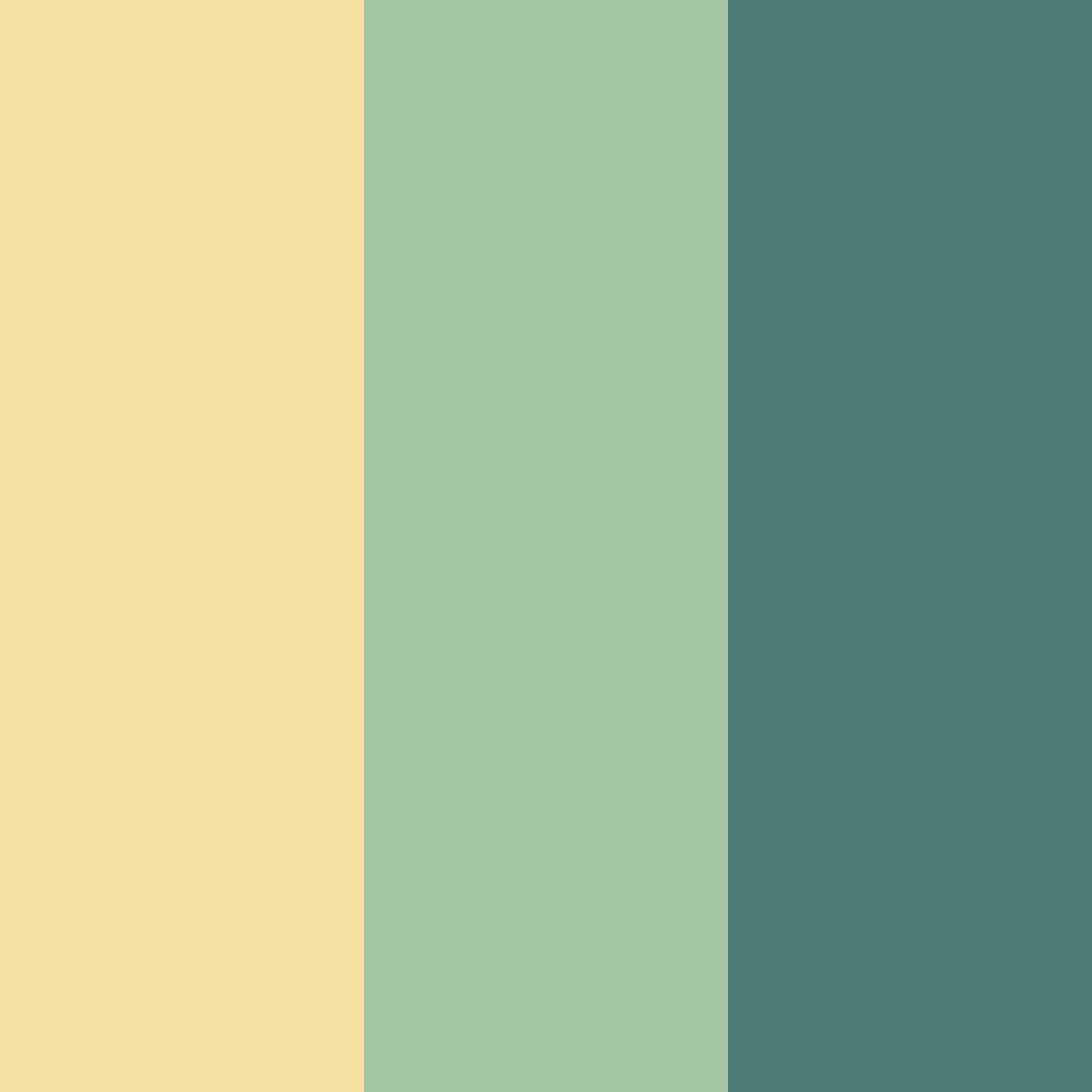 Download creamy green color palette PNG image (square)