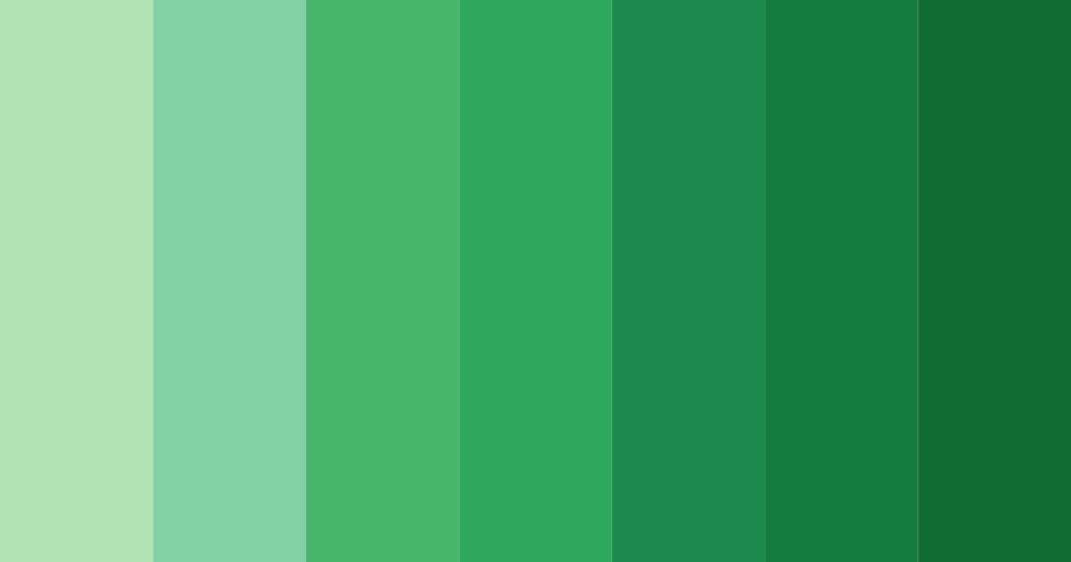 Download emerald harmony color palette PNG image (landscape)