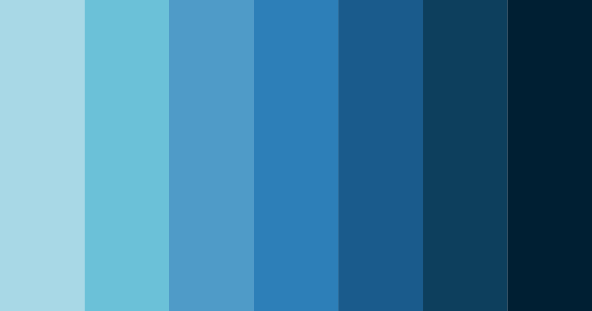 Download blue ocean depths color palette PNG image (landscape)