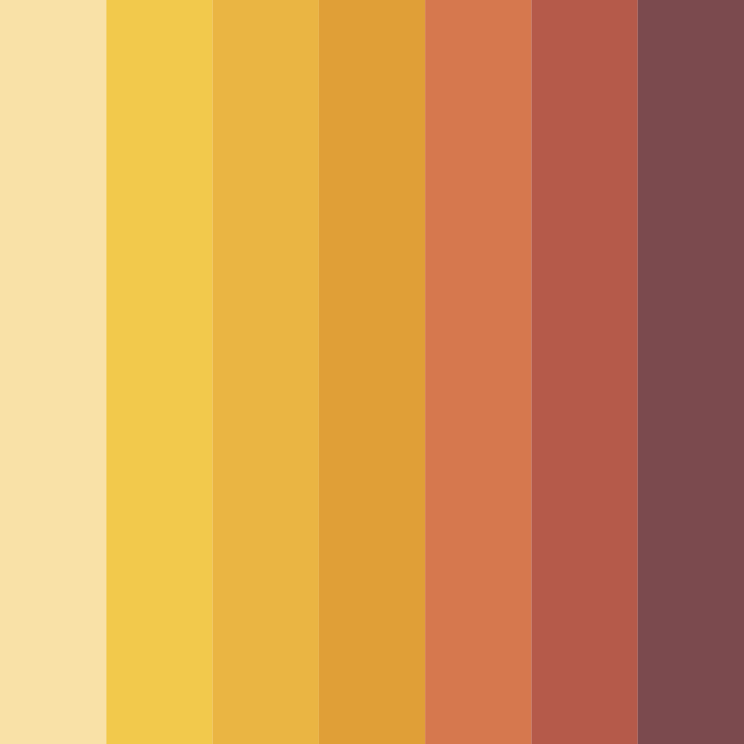Download golden autumn sunset color palette PNG image (square)