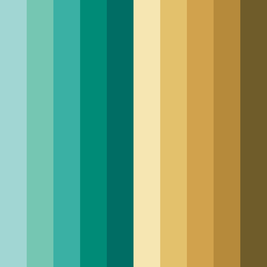 Download ancient tides of gold color palette PNG image (square)