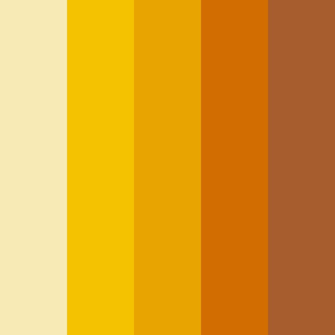 Download golden sunset color palette PNG image (square)