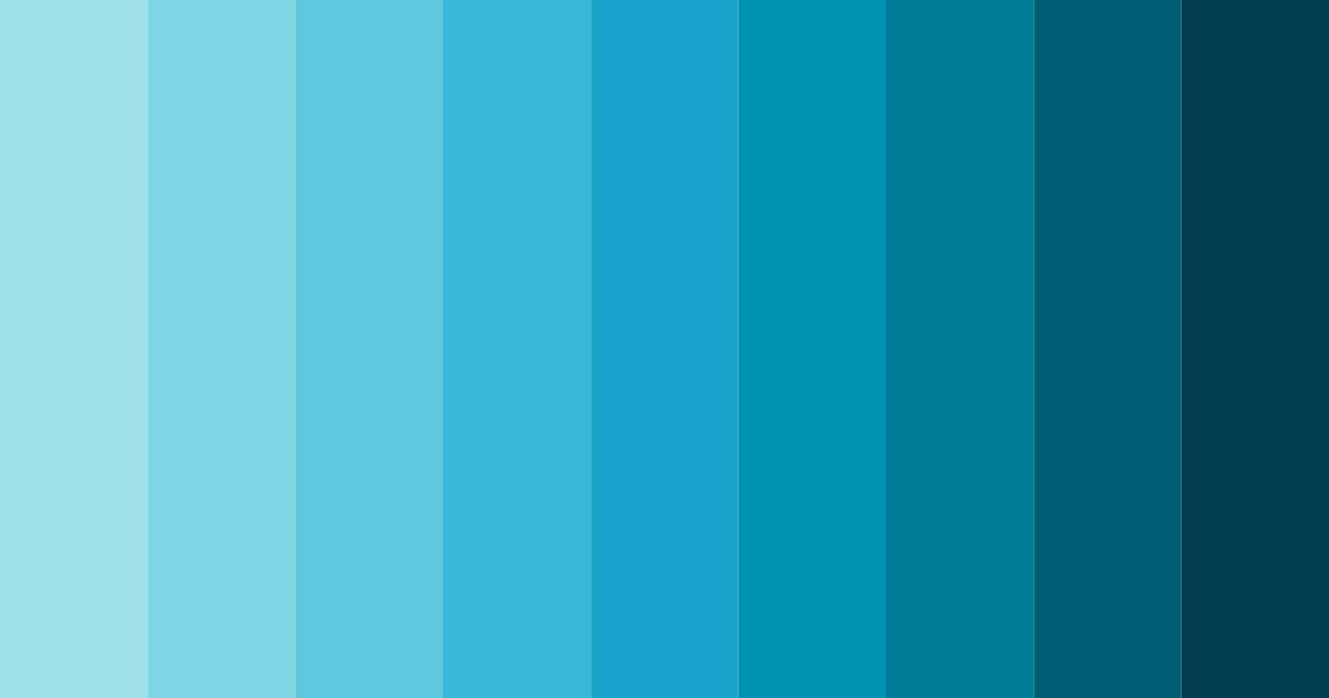 Download bright cyan color palette PNG image (landscape)