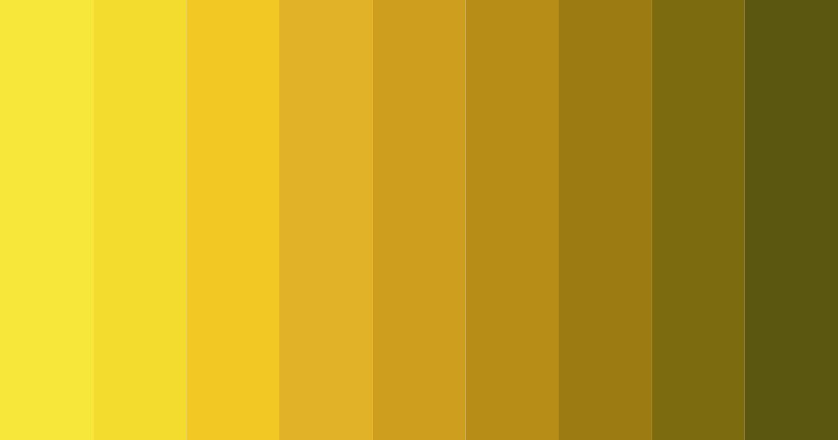 Download yellow buttercup color palette PNG image (landscape)