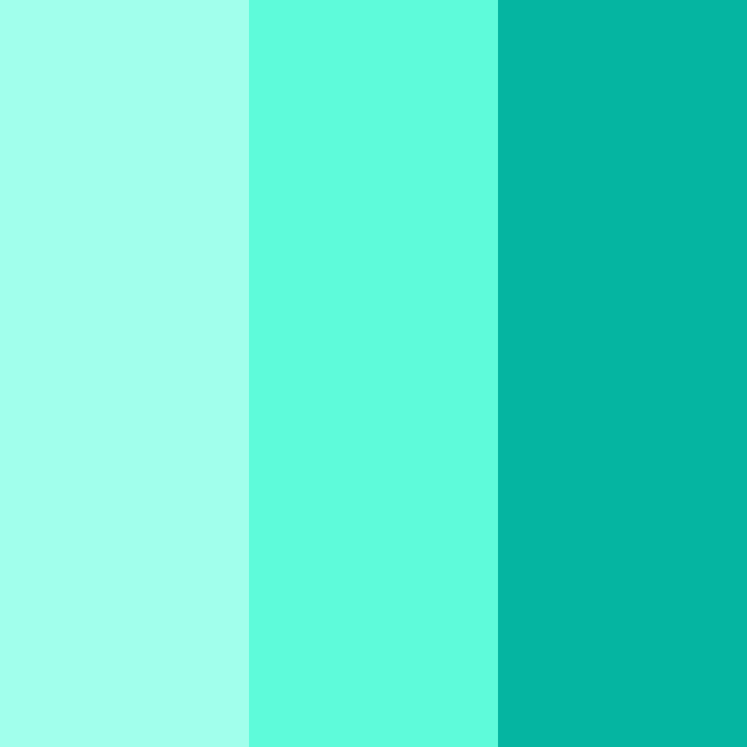 Download neon teal delight color palette PNG image (square)