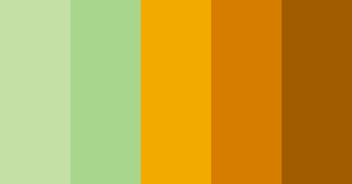 Download dark orange and light green harmony color palette PNG image (landscape)
