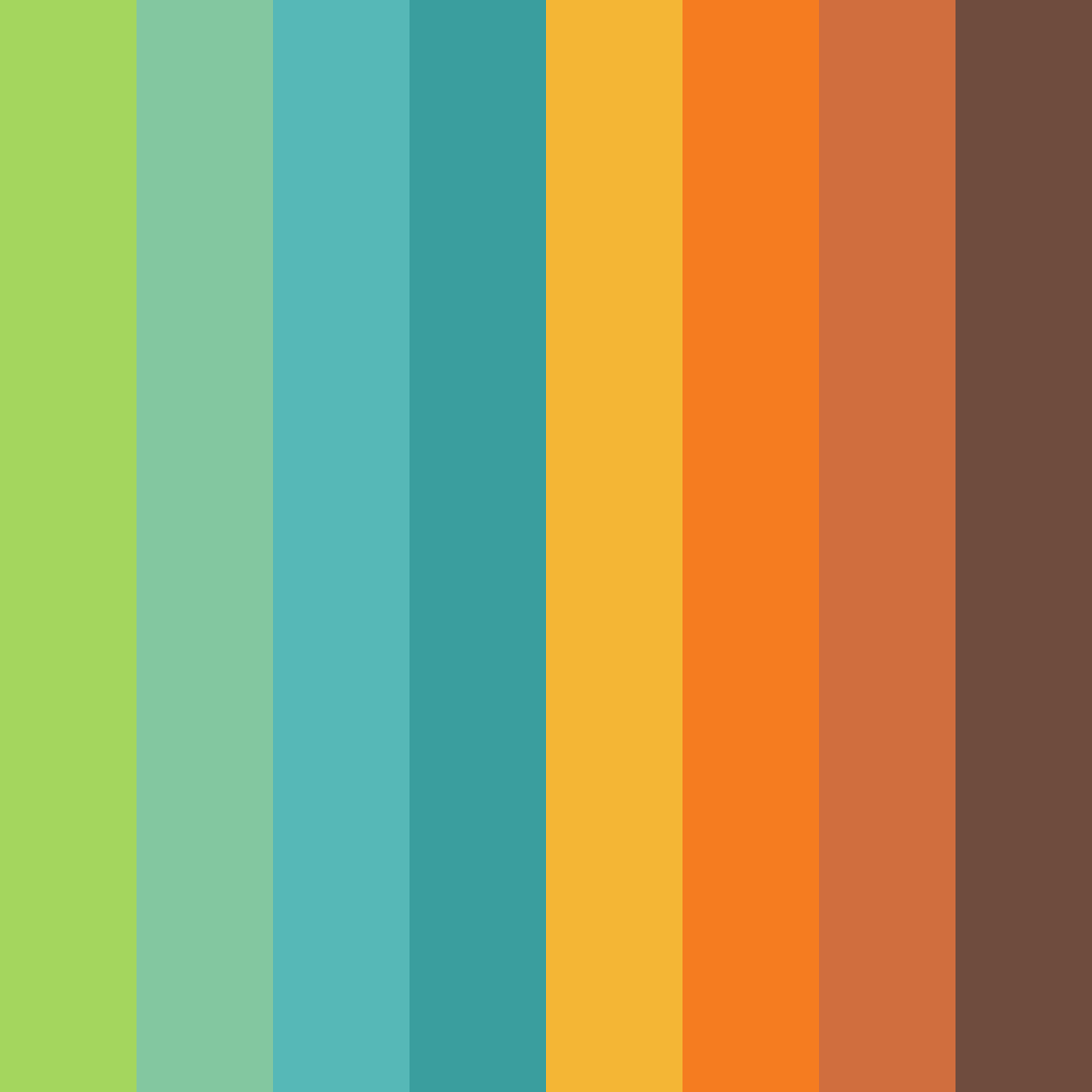 Download tropical oasis color palette PNG image (square)