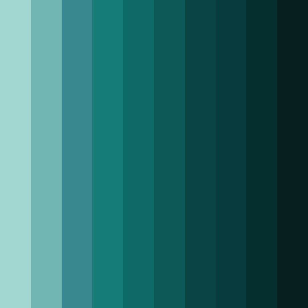 Download teal peacock color palette PNG image (square)