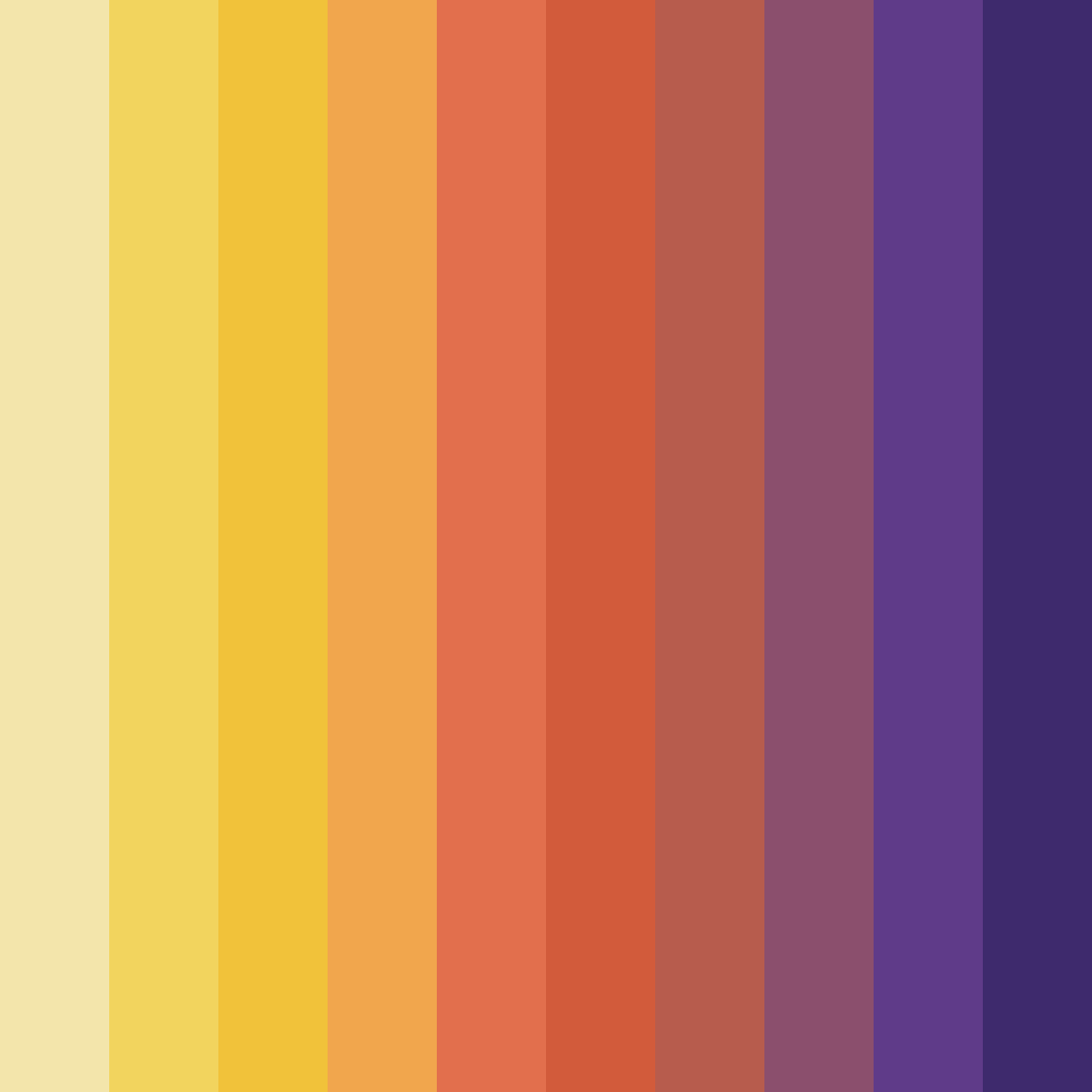 Download golden sunset serenade color palette PNG image (square)