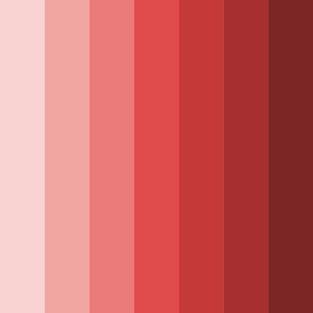 Download soft pastel red color palette PNG image (square)