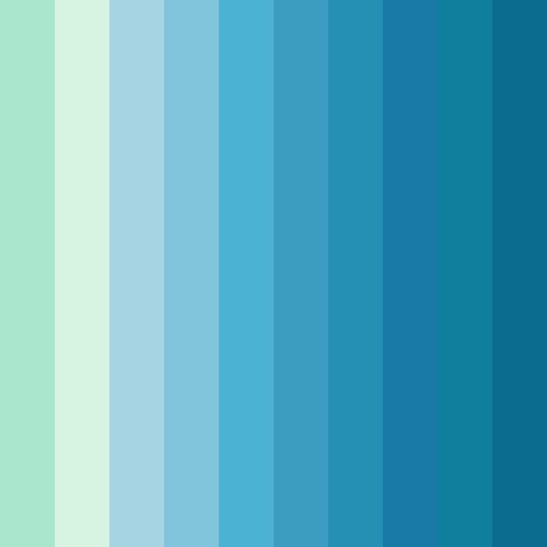 Download aqua forest dream color palette PNG image (square)
