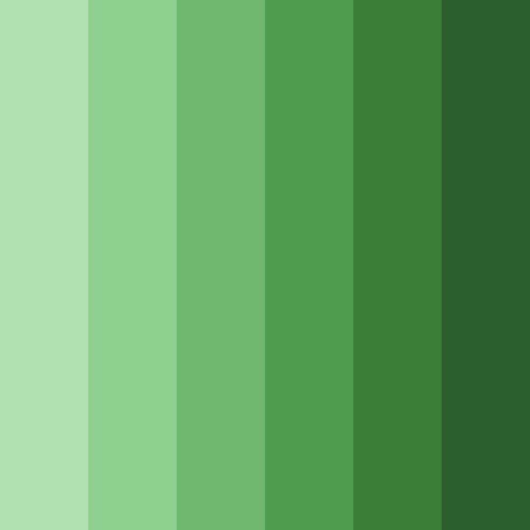 Download shades of green forest color palette PNG image (square)