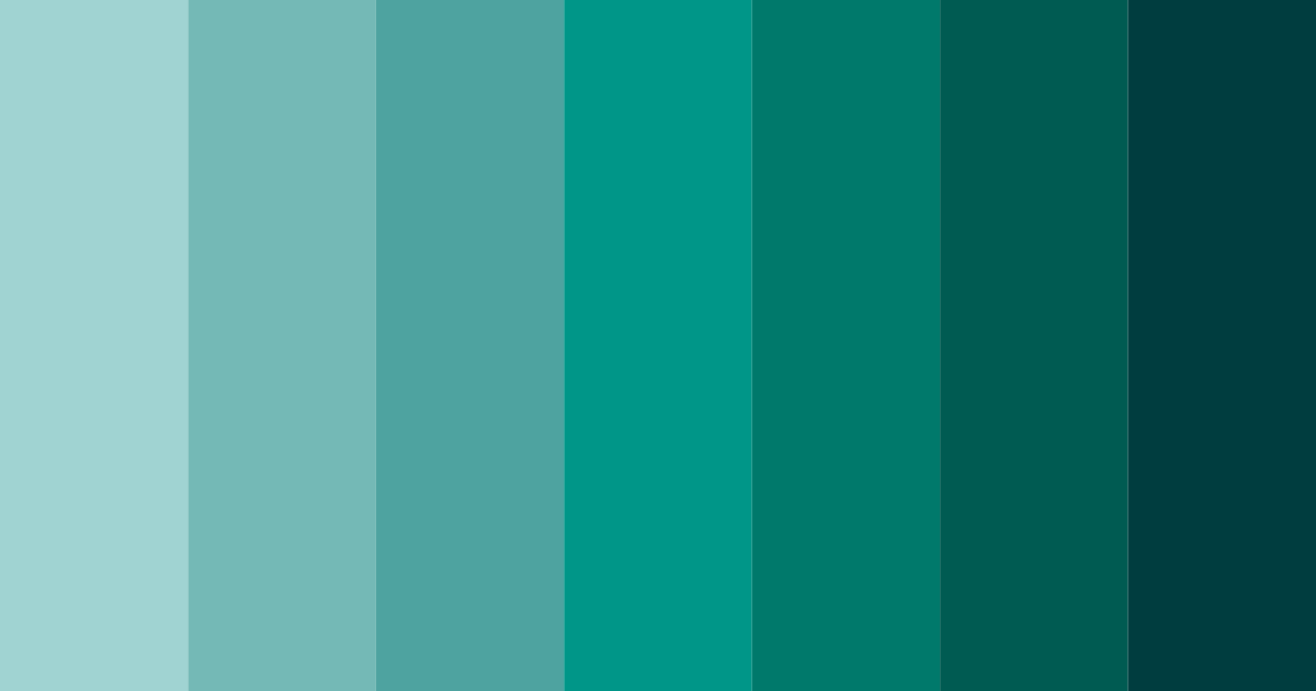Download deep teal serenity color palette PNG image (landscape)