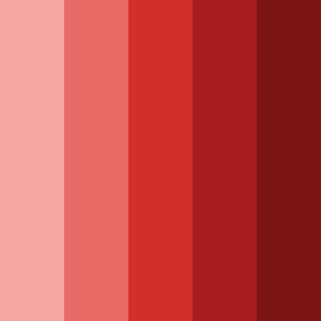 Download red shades color palette PNG image (square)