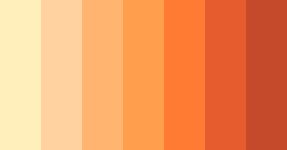 Download warm orange color palette PNG image (landscape)