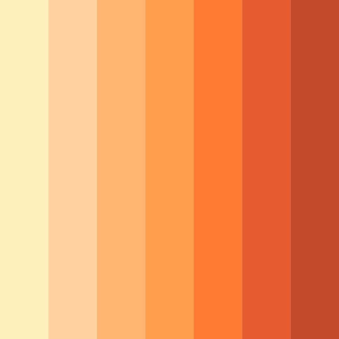Download warm orange color palette PNG image (square)