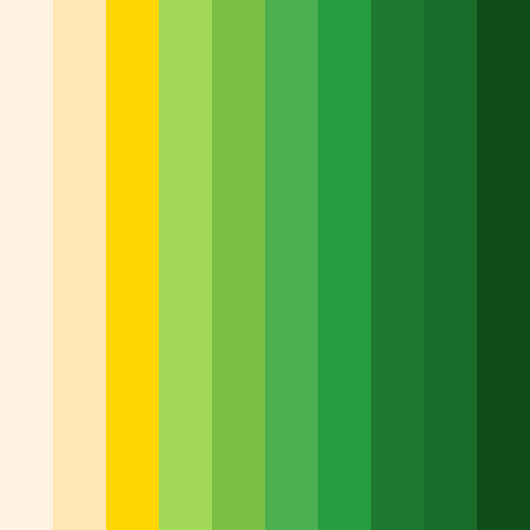 Download sunlit garden color palette PNG image (square)