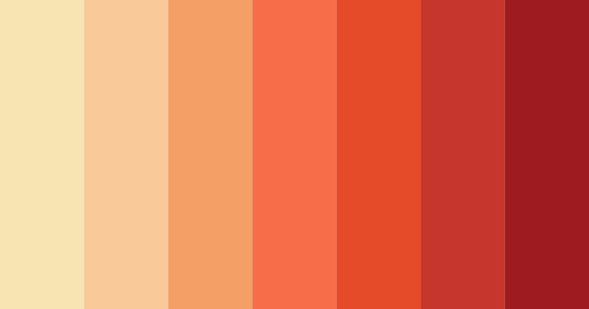 Download red sunset color palette PNG image (landscape)