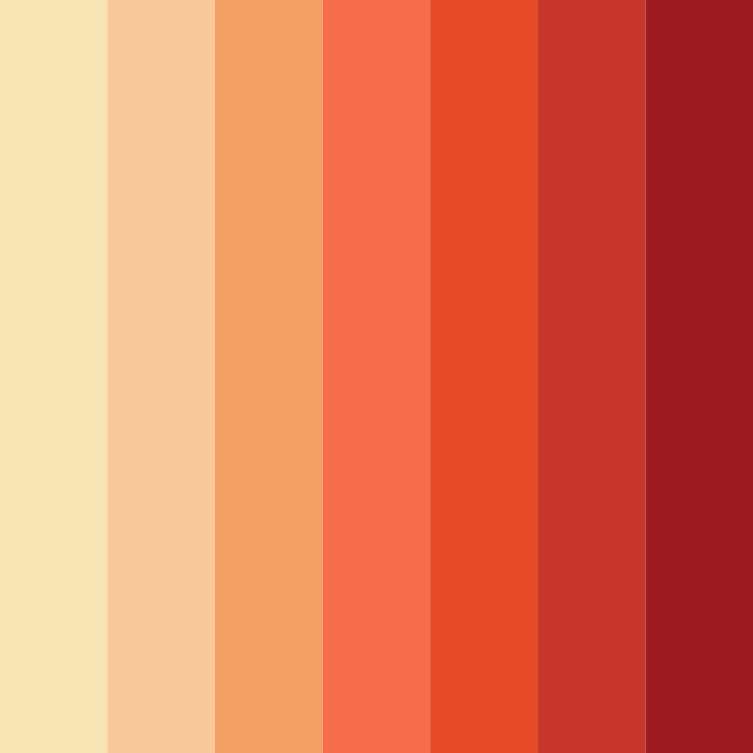 Download red sunset color palette PNG image (square)