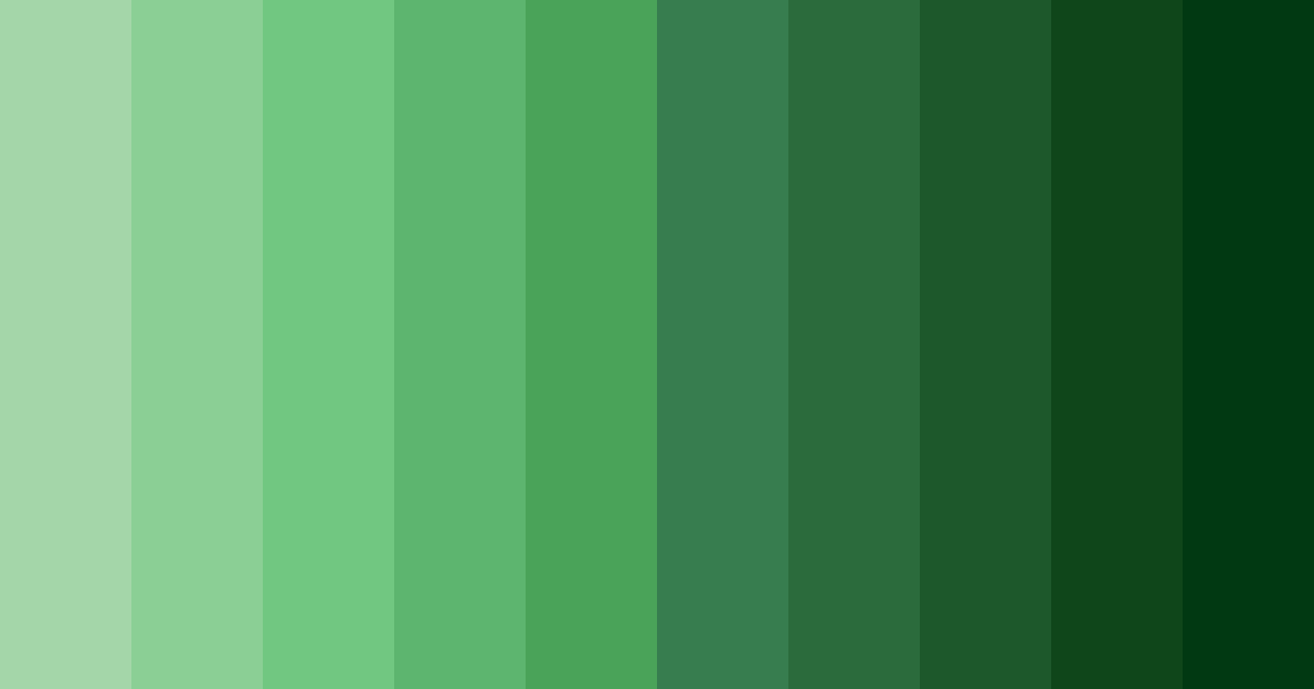 Download deep green color palette PNG image (landscape)