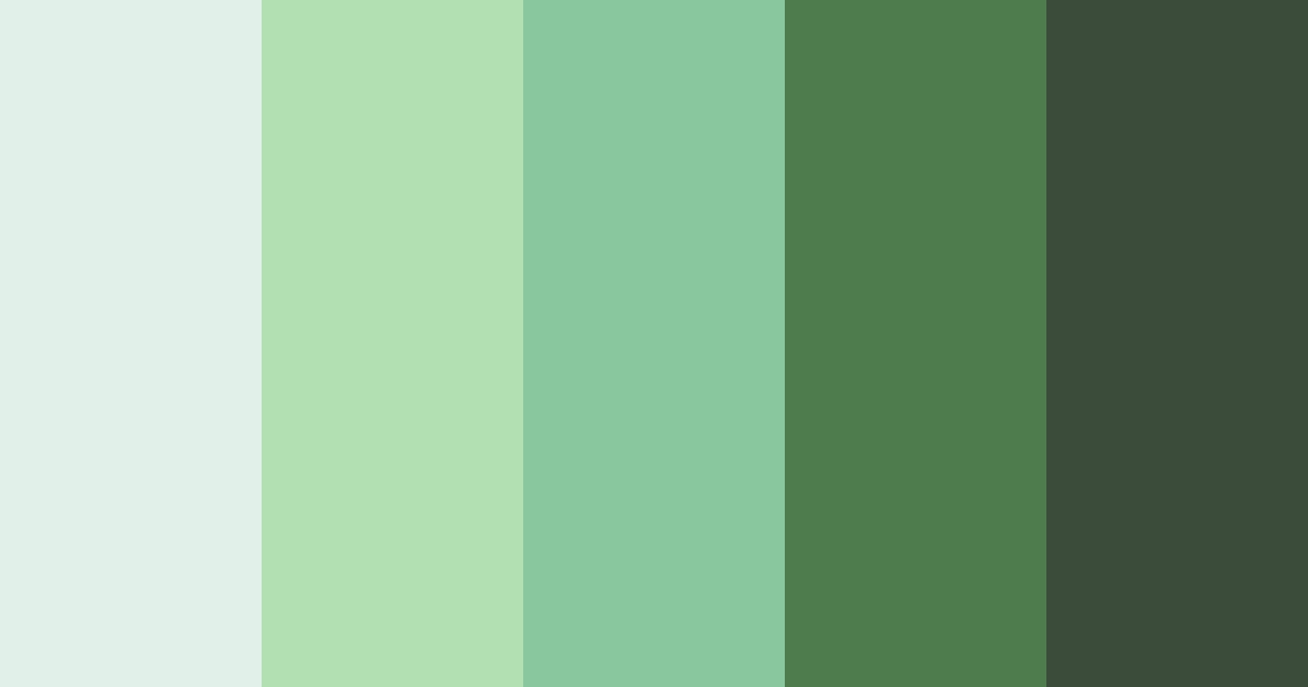Download shades of green and brown color palette PNG image (landscape)