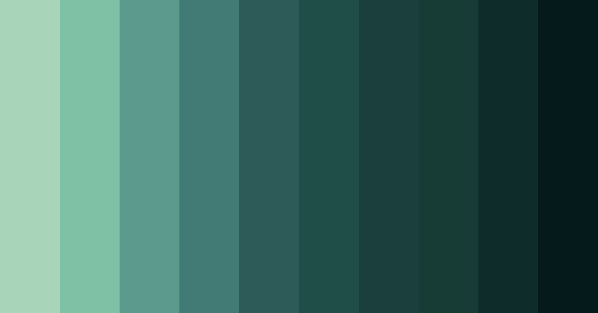 Download teal forest color palette PNG image (landscape)
