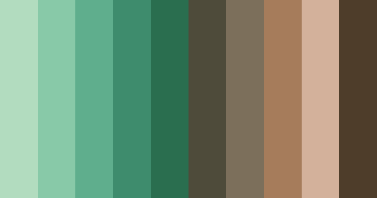 Download forest green and brown color palette PNG image (landscape)