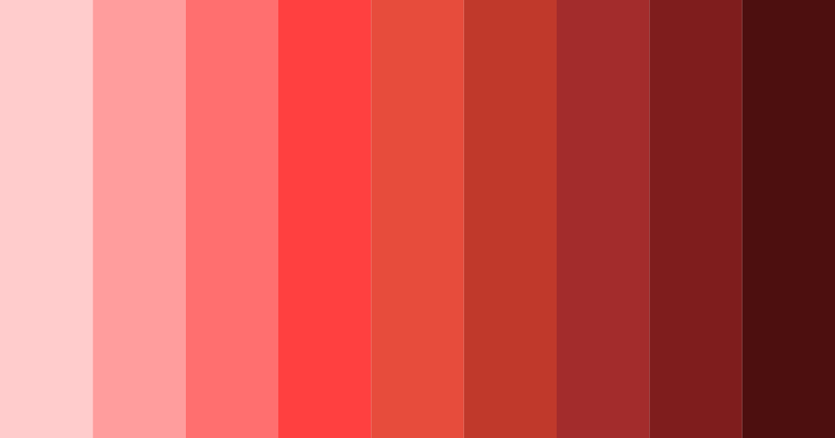 Download red rainbow color palette PNG image (landscape)