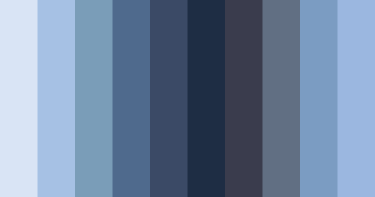 Download blue nightmares color palette PNG image (landscape)