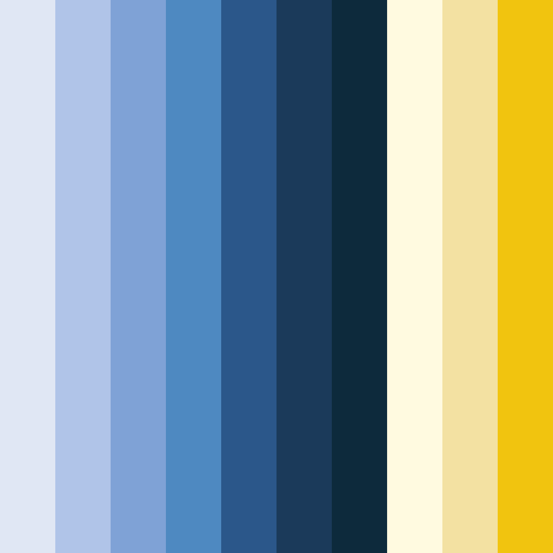 Download blue moonlight color palette PNG image (square)