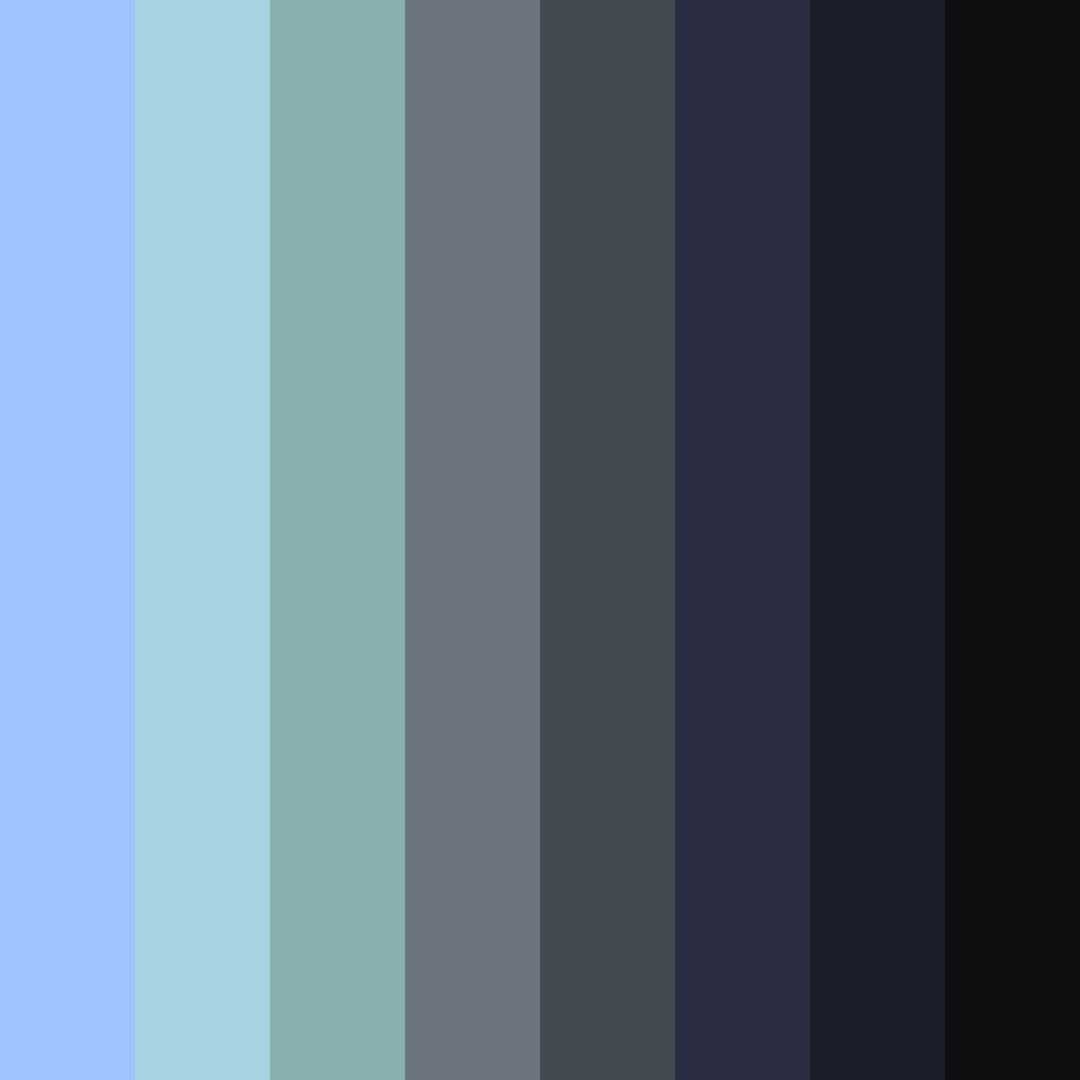 Download blue shades color palette PNG image (square)