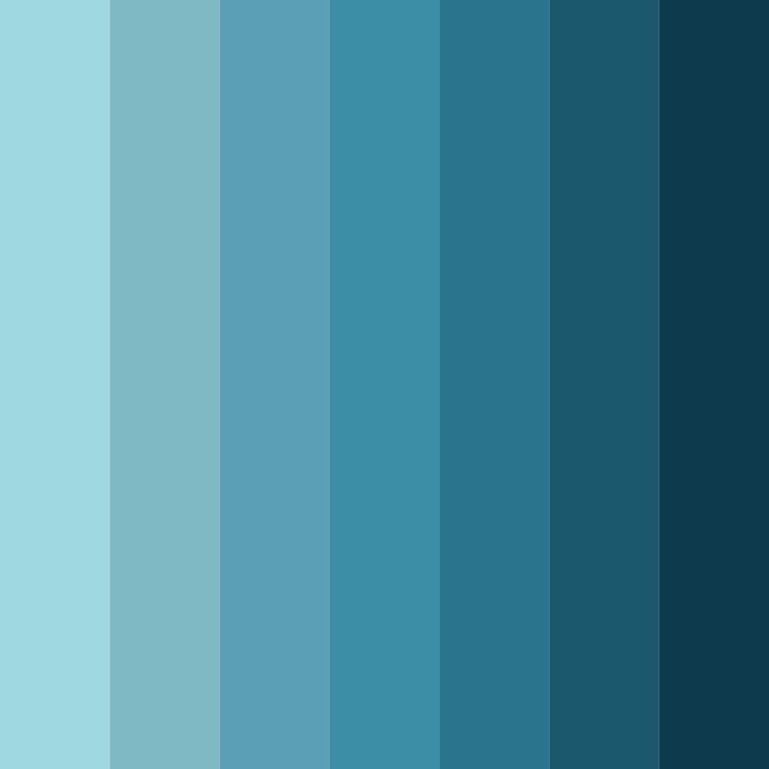 Download blue ocean sunrise color palette PNG image (square)