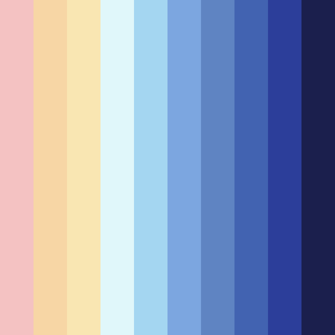 Download blue dream color palette PNG image (square)