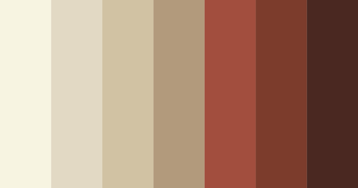 Download shades of brown color palette PNG image (landscape)