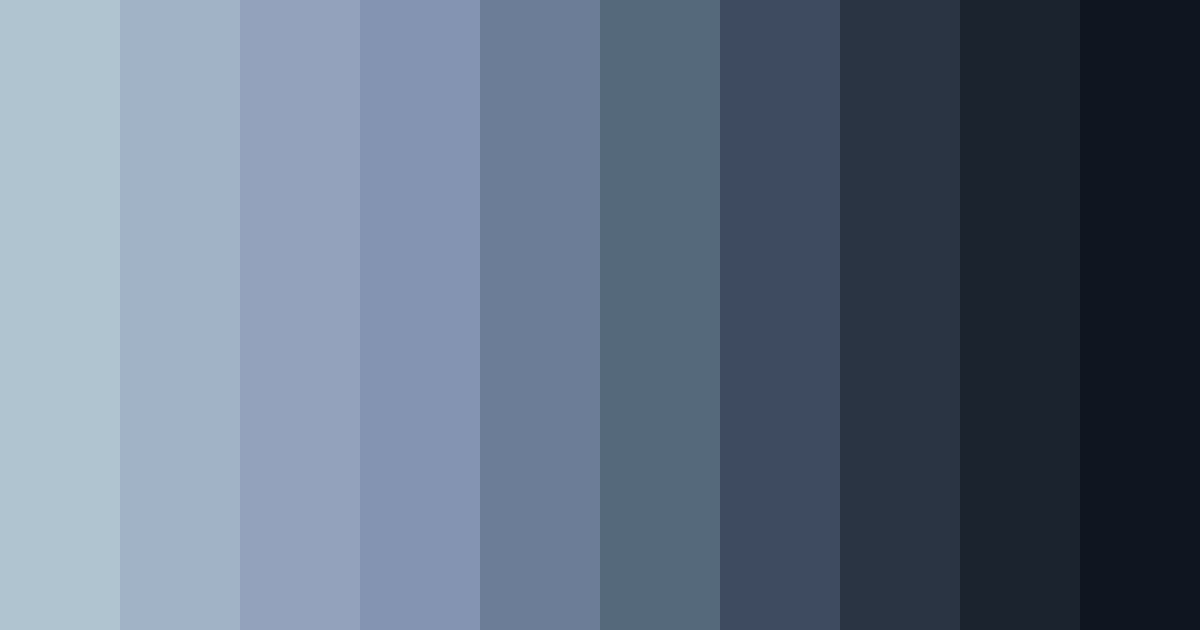 Download blue grey shades color palette PNG image (landscape)