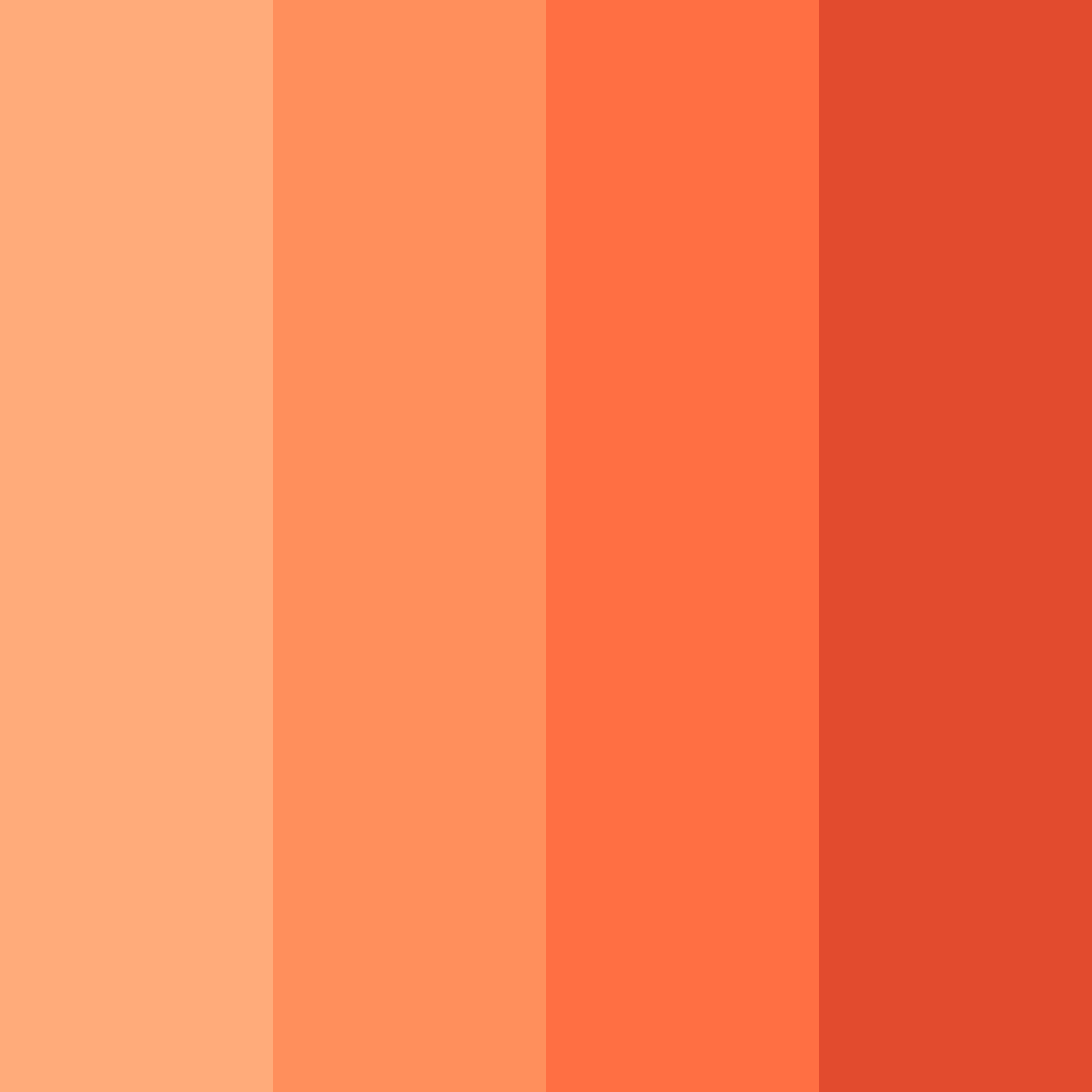 Download vibrant orange color palette PNG image (square)