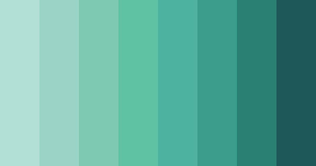 Download mint green serenity color palette PNG image (landscape)