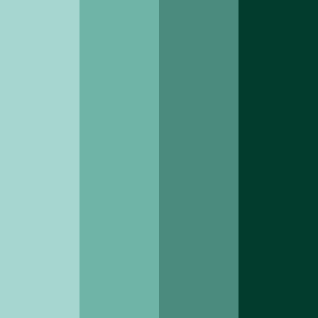 Download emerald tide color palette PNG image (square)