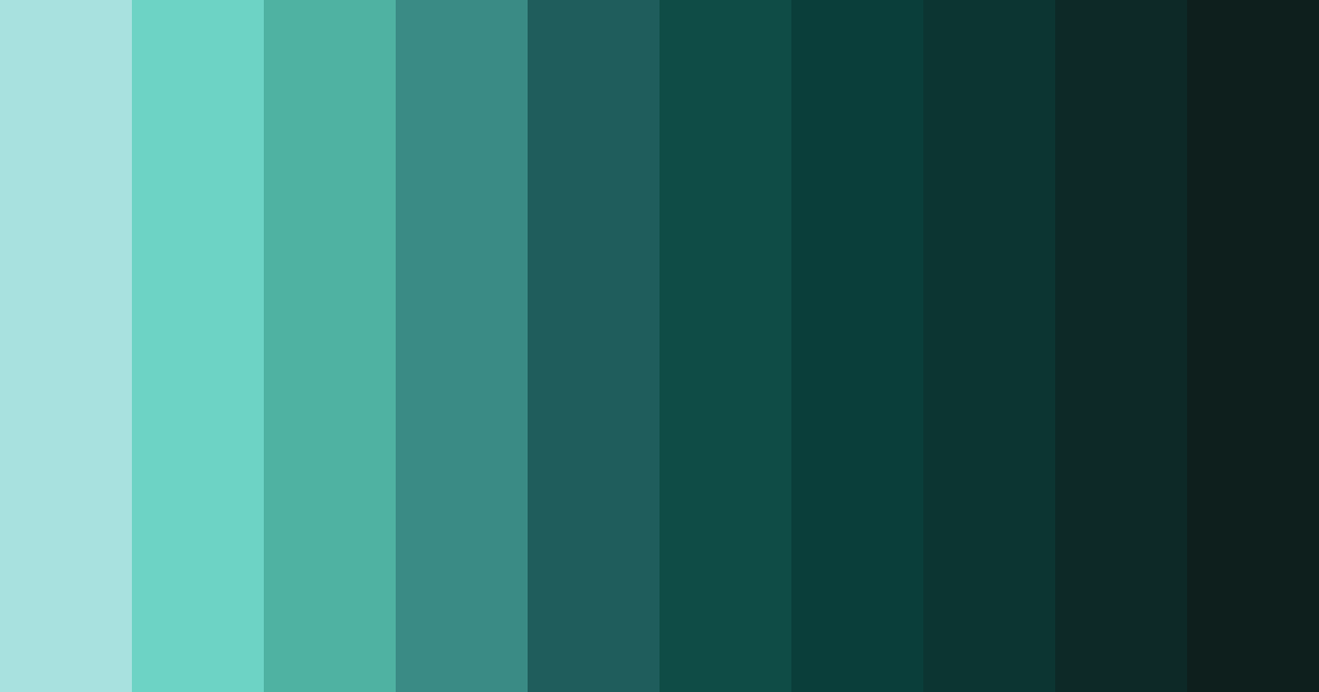 Download teal tranquility color palette PNG image (landscape)