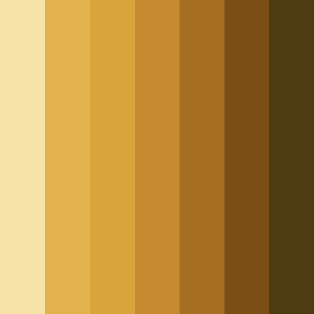 Download honey brown shades color palette PNG image (square)
